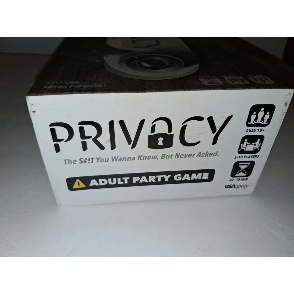 Privacy Adult Party Game Complete USAopoly 2018 Ages 18+ Funny Game Night